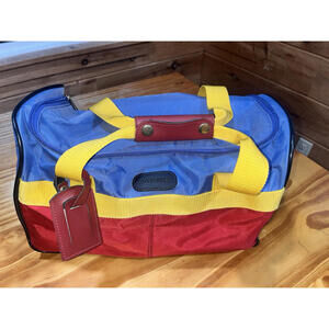 Jaguar Accessories Travel Bag with Wheels JC Penney Luggage Color Block Vintage